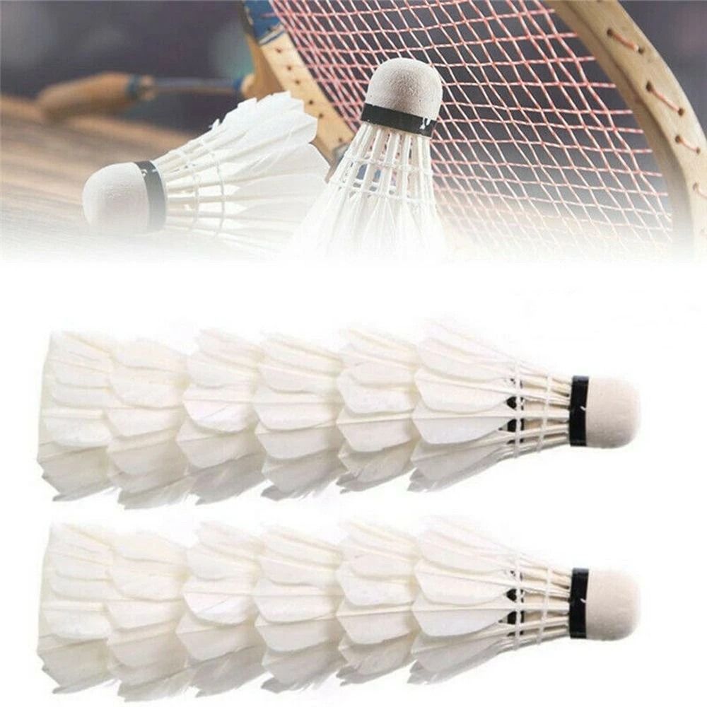 3/6/12Pcs New White Badminton  - đánh giá và giá Feather Shuttlecock